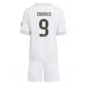 Fotbalové Dres Real Madrid Endrick #9 Dětské Domácí Oblečení 2025-26 Krátký Rukáv (+ trenýrky)